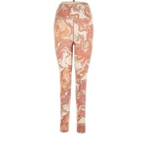 Beach Riot Swirl Print Leggings in Cream and Tan